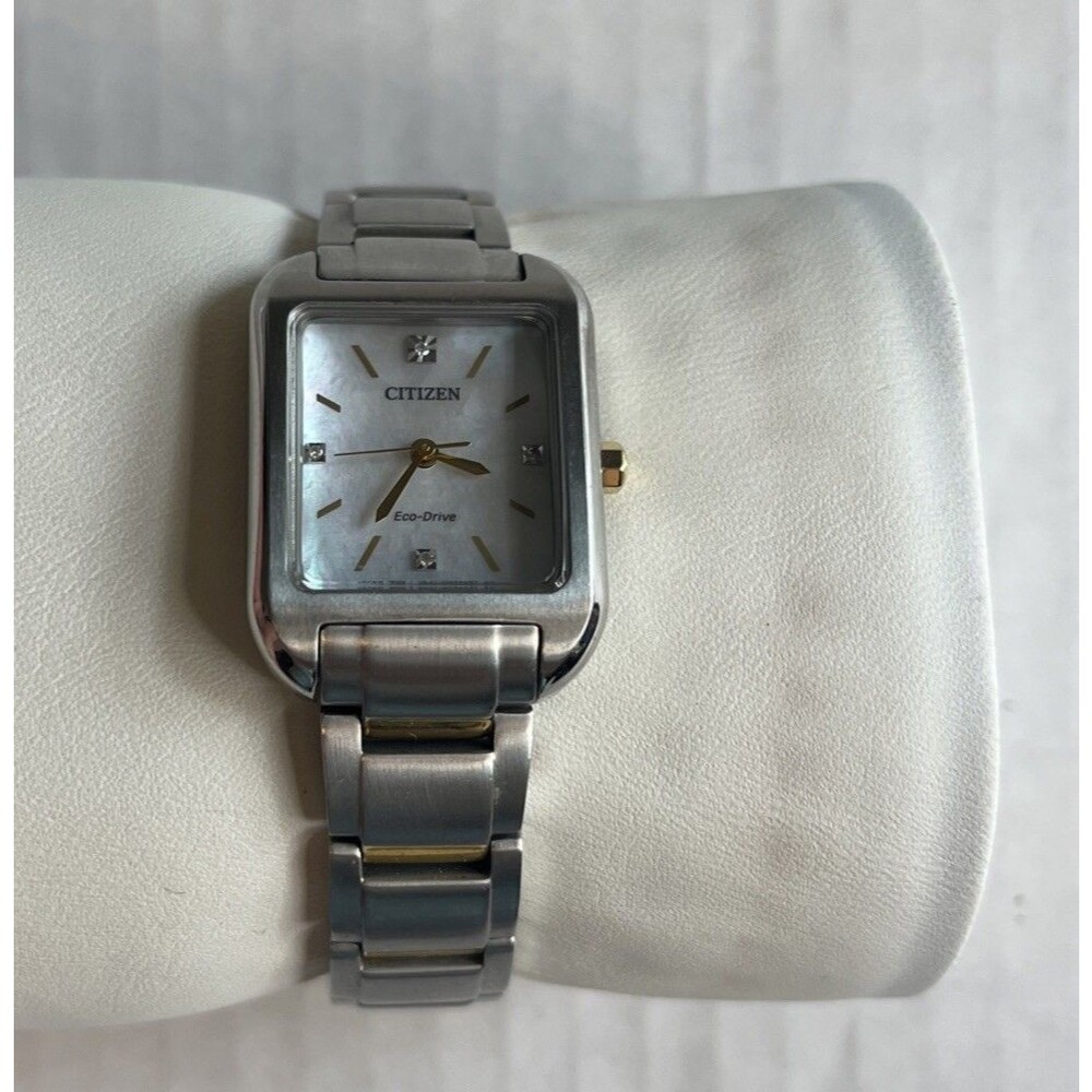 Citizen Women’s Eco Drive Watch E031 Two Tone Silver Mother Of Pearl S127351